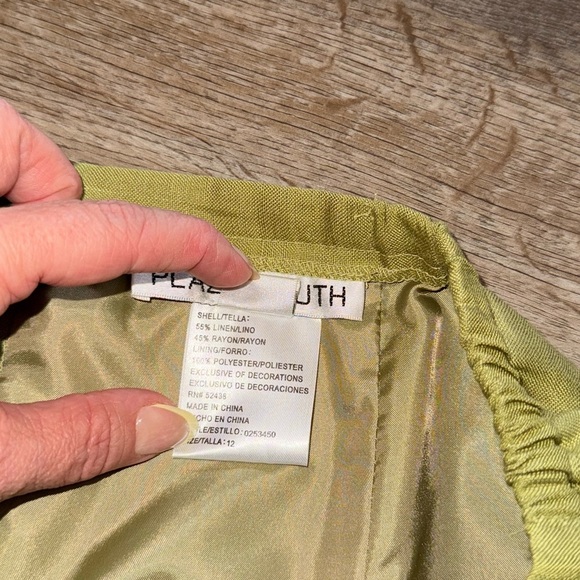 Plaza South • VTG Linen Blend Floral Embroidered Maxi Skirt - Picture 5 of 9